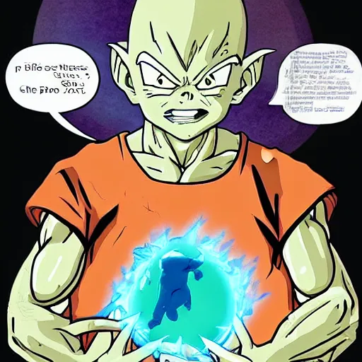 Image similar to gollum as a dragonball z character