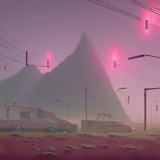 Image similar to concept art by simon stalenhag