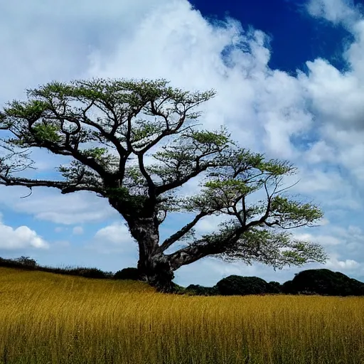 Image similar to a beautiful landscape with a tree and clouds on the outskirts of Tokyo by Matthew Quick