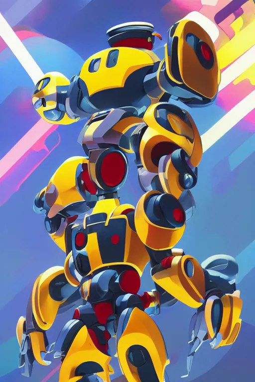 Image similar to metabots medabots medarotto medarot robot minimalist comics helmet mask neon cybereye, behance hd by jesper ejsing, by rhads, makoto shinkai and lois van baarle, ilya kuvshinov, rossdraws global illumination ray tracing hdr radiating a glowing aura