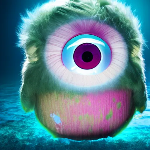 Image similar to Furby submerged in soup