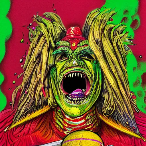 Image similar to a tennis ball monsters ,Egyptian, colorful, digital art, fantasy, magic, trending on artstation, ultra detailed, professional illustration by Basil Gogos