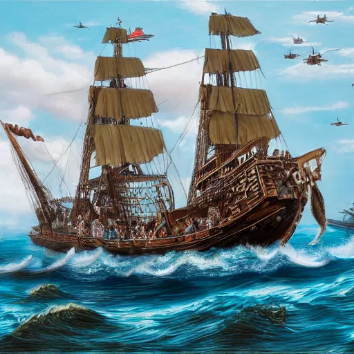 Image similar to the Mutiny on the Bounty, 4K detail