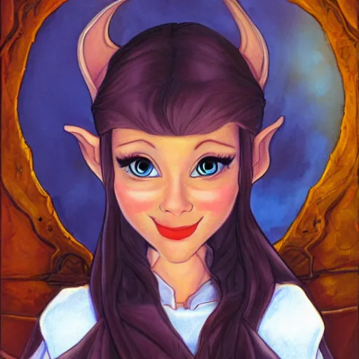 Image similar to elf princess portrait by Don Bluth