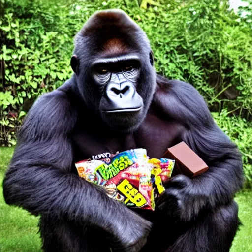 Image similar to hershey's chocolate harambe the gorilla