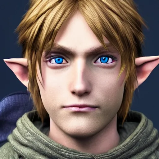 Prompt: stunning award winning hyperrealistic hdr 8 k highly detailed portrait photo of link from the ledgend of zelda as a real human
