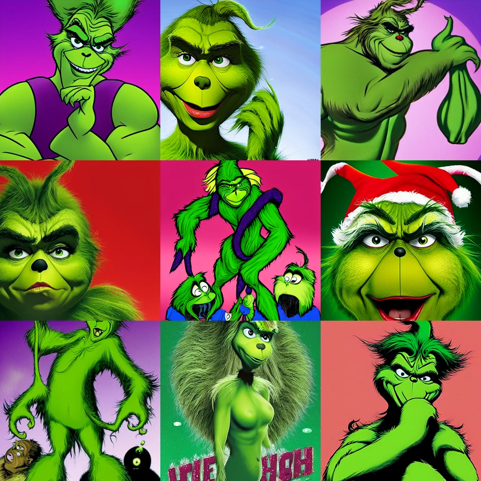 Prompt: the grinch in his new hit television show she hulk