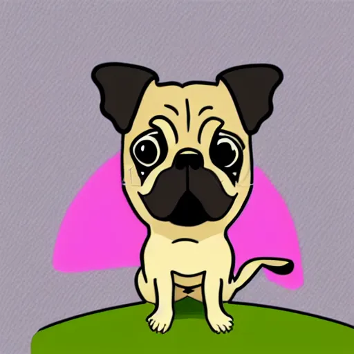 Image similar to pug cartoon