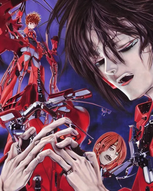 Image similar to evangelion by ayami kojima, hd, hyper detailed, 4 k