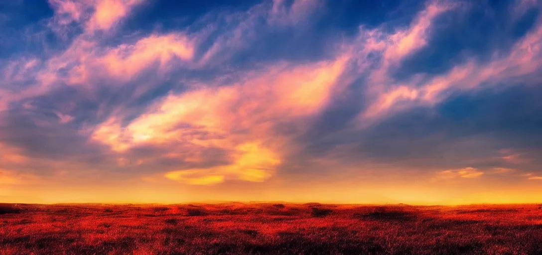 Image similar to an amazing landscape image, there are beautiful colours in the sky, 4k