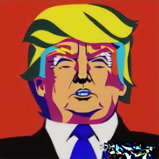 Prompt: Donald Trump splash art from the game League of Legends,