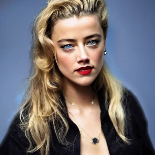 Prompt: leonardo wilhelm dicaprio and amber heard mix