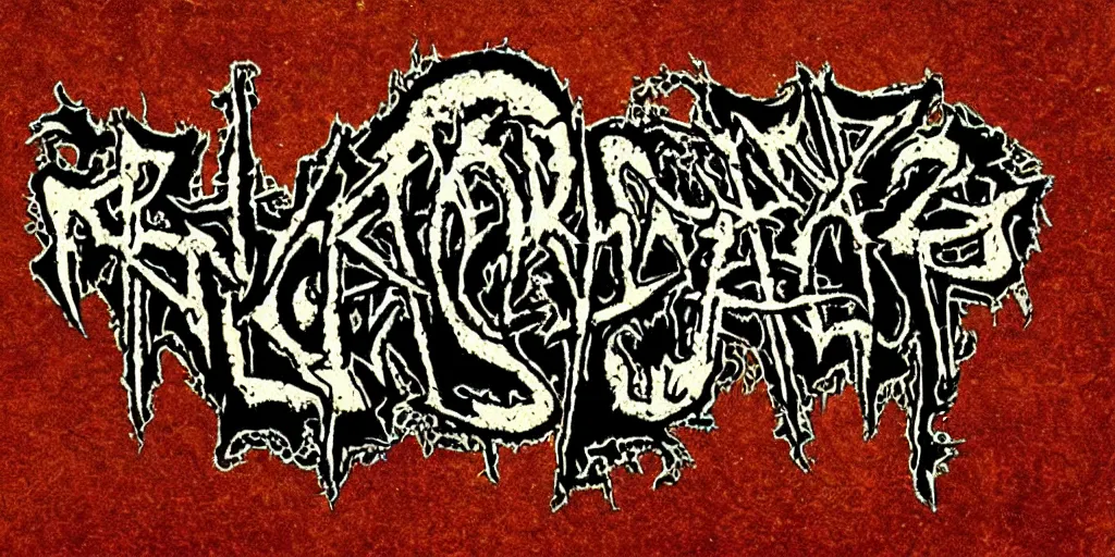 Image similar to 90s old school death metal band logo