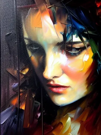 Image similar to neo - baroque portrait of a woman painted by henry asencio, leonid afremov, casey baugh, sandra chevrier, peter coulson