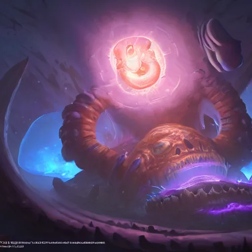 Image similar to monster embryo, glowing incubated human embryo, magic smoke surrounding, violet and dark theme. dark masterpiece trending on artstation, 8 k, sharp high quality artwork in style of jose daniel cabrera pena and greg rutkowski, concept art by tooth wu, blizzard warcraft artwork, hearthstone artwork