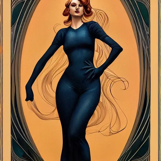 Image similar to a streamline moderne, ( art nouveau ), portrait in the style of charlie bowater, and in the style of donato giancola, and in the style of charles dulac. intelligent, beautiful face. symmetry, ultrasharp focus, dramatic lighting, semirealism, intricate symmetrical ultrafine background detail.
