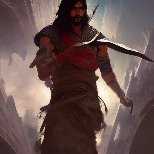 Image similar to prince of persia trending on artstation by greg rutkowski
