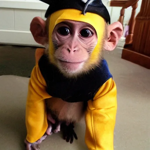 monkey dressed up