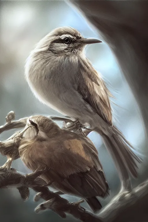 Image similar to mock on mockingbird, uhd, digital painting, arstation, 1 0 8 0 p, ultra realistic detail, jacqueline e, tafy, bo feng, love hate love