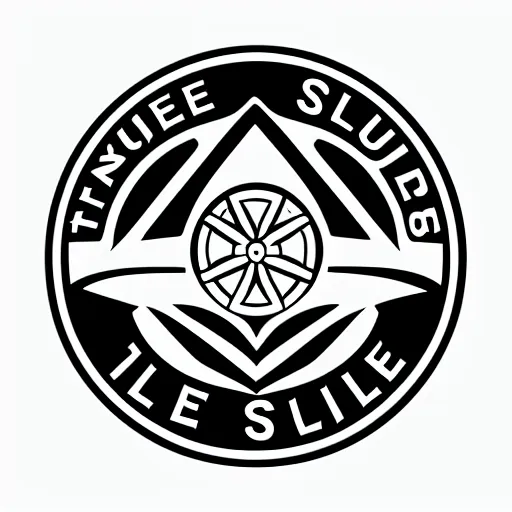 Image similar to emblem of the thule society, detailed, clean lines, black and white