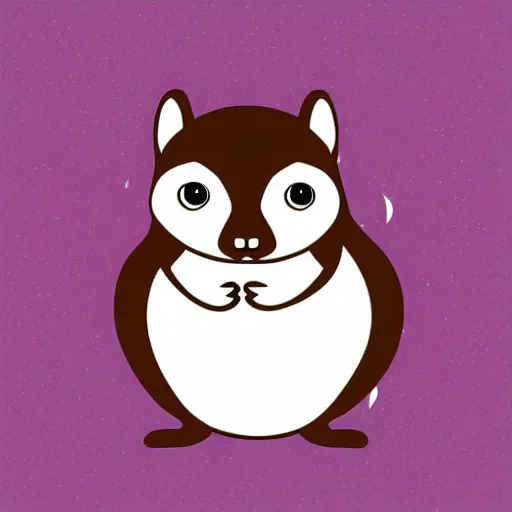 Image similar to vector illustration of a cute fat squirrel