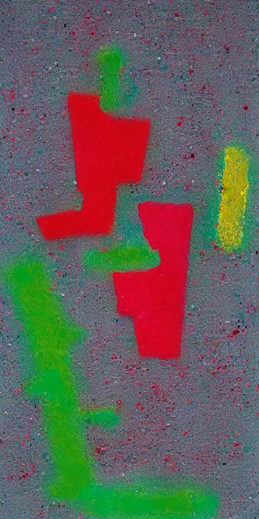 Prompt: a dropped slurpee splattered on a sidewalk, by paul klee and kazimir malevich