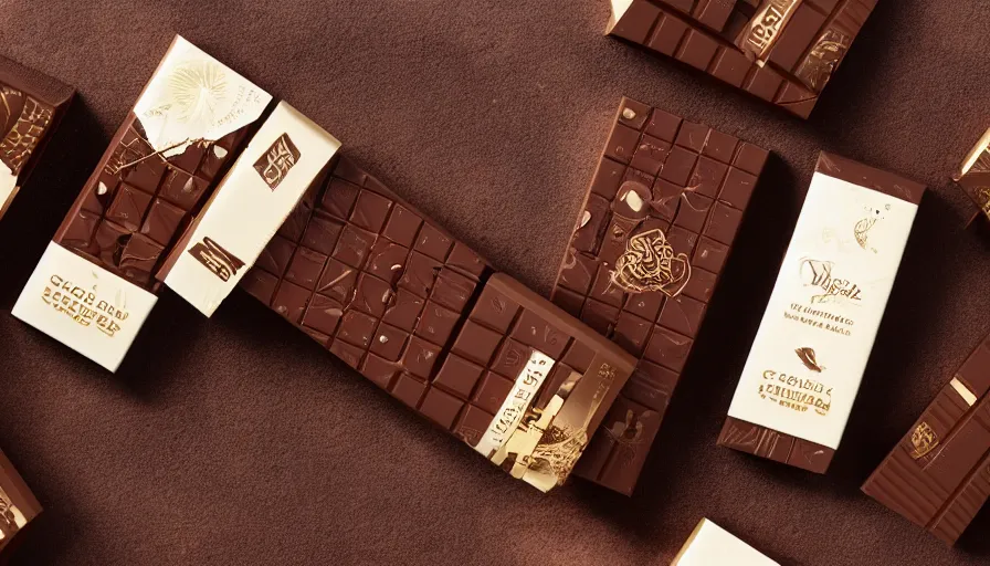 Image similar to a packaging design for a luxury chocolate bar