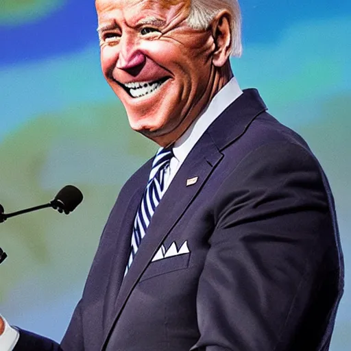 Prompt: joe biden as a clash royal e card.