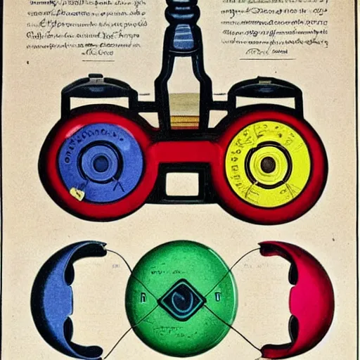 Prompt: detailed colorful 19th century scientific illustration of a GameCube controller