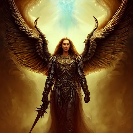 Prompt: Majestic and regal portrait of Archangel Michael, intricate, epic, elegant, menacing, fantasy, highly detailed, digital painting, hard focus, beautiful volumetric lighting, epic light, ultra detailed, by Leesha Hannigan, Ross Tran, Thierry Doizon, Kai Carpenter, Ignacio Fernández Ríos