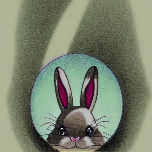 Image similar to fujita goro illustration of a cute bunny