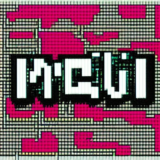 Image similar to a logo saying the word pixel, cyberpunk aesthetic, highly detailed, cool background