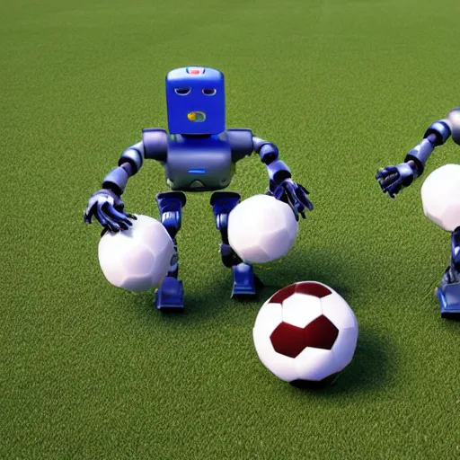 Image similar to robots playing soccer