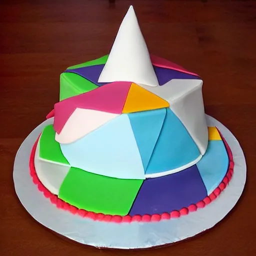 Prompt: “a low poly multilevel birthday cake by John Chamberlain”