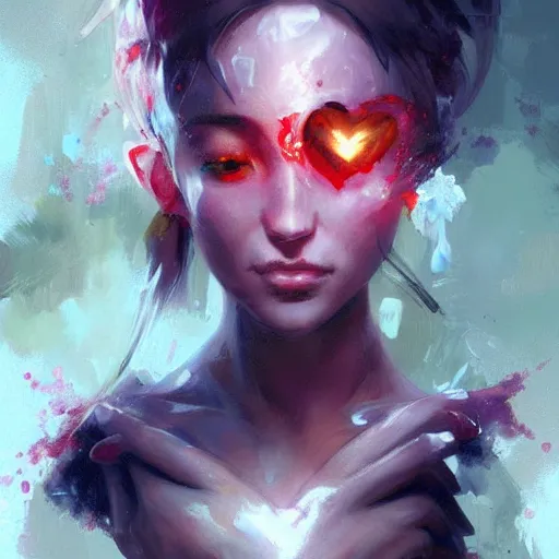 Prompt: a painting of anima love synthetic by Greg rutkowski trending on artstation