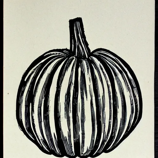 Image similar to a vintage risograph of a pumpkin