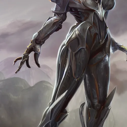Image similar to ant pov, looking up at a beautiful and stunning giant female warframe, unaware of your tiny existence, about to step on you, off-white plated armor, slick elegant design, sharp claws, full body shot, highly detailed art, epic cinematic shot, realistic, professional digital art, high end digital art, DeviantArt, artstation, Furaffinity, 8k HD render, epic lighting, depth of field