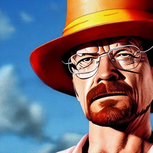 Image similar to walter white as luffy