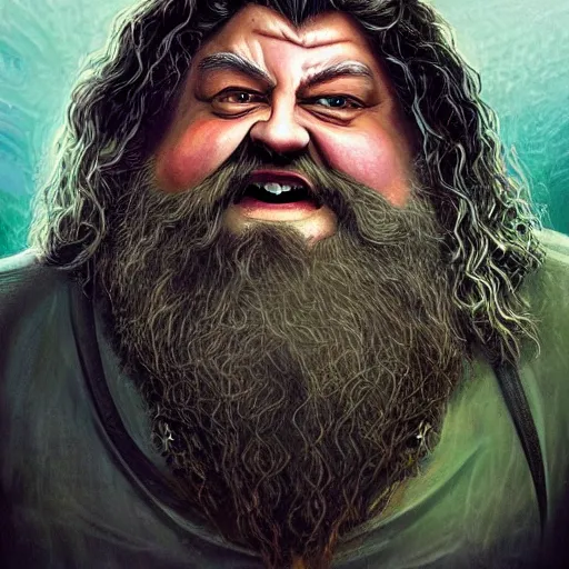 Prompt: epic very beautiful art of ps 1 hagrid