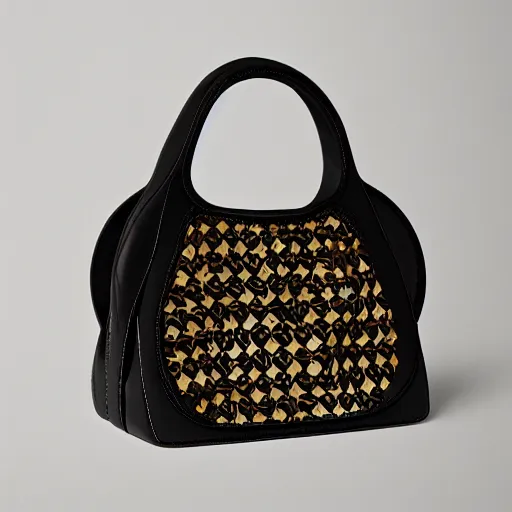Prompt: handbag with batik pattern, studio lighting, showcase
