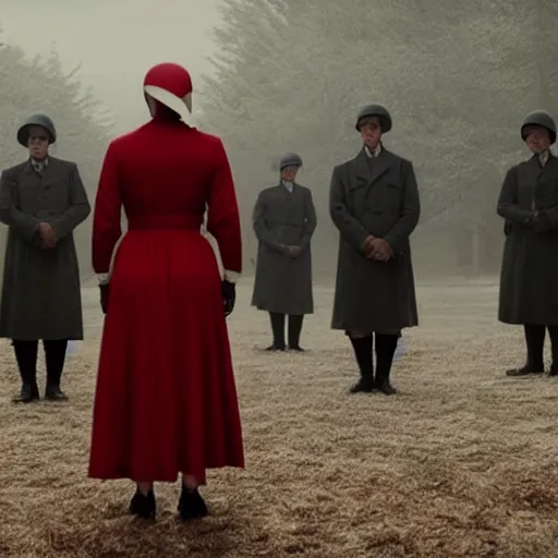 Image similar to a film still of adolf hitler and the nazis in the handmaid's tale, 2 0 1 7