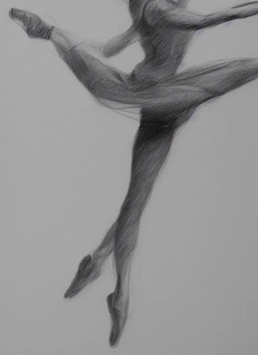 Image similar to gorgeous graceful graphite gesture drawing of a ballerina dancing through time and space, highly detailed, smooth, focus