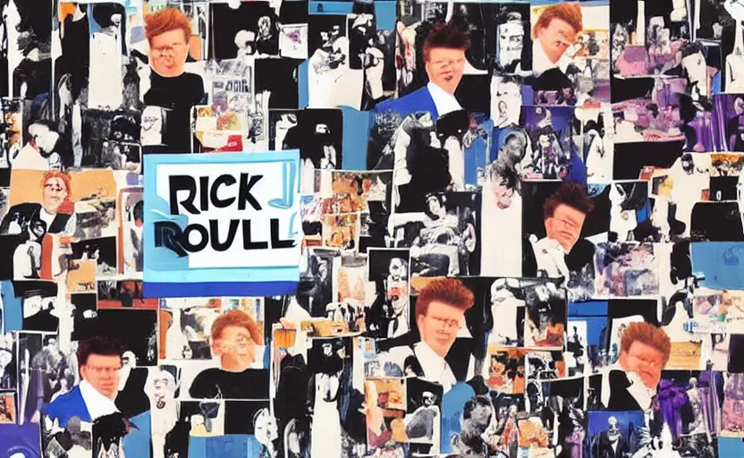 Rick astley rickroll meme, ultrarealistic, garden, Stable Diffusion