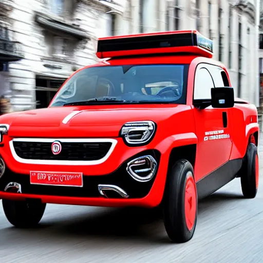 Prompt: fiat cybertruck