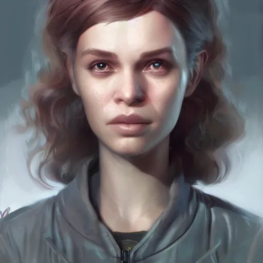 Image similar to detailed portrait of holo in fallout, detailed realistic face, digital art, by charlie bowater, by magali villeneuve, gorgeous lighting, unreal engine, movie composition