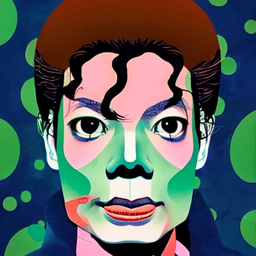 Image similar to a portrait of a michael jackson by inio asano, beeple and james jean, chiho aoshima color scheme