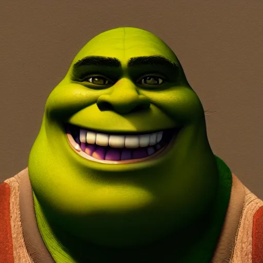 Prompt: Shrek is the trollface, hyperdetailed, artstation, cgsociety, 8k