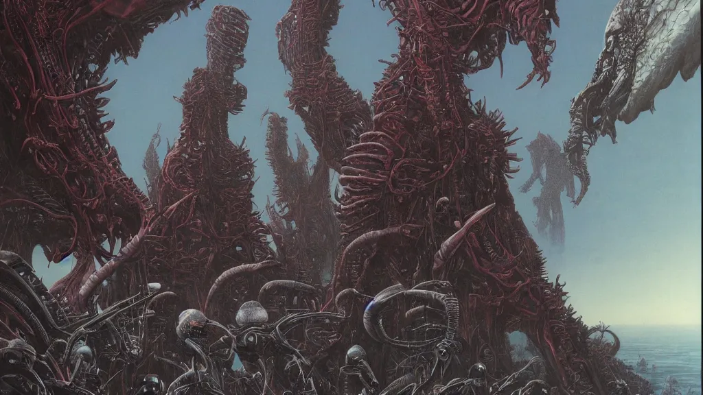 Image similar to alien empire by Wayne Barlowe