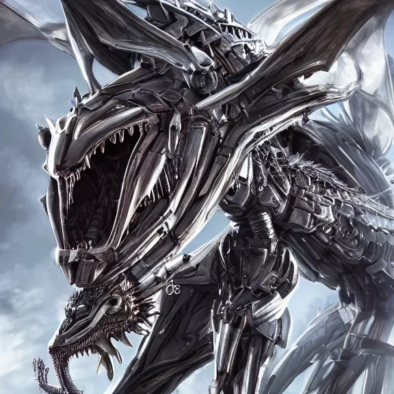 Image similar to detailed mawshot of a gigantic goddess elegant beautiful stunning anthropomorphic hot robot mecha female dragon, eating and swallowing a human whole, with sleek silver metal armor, OLED visor over eyes, micro art, prey, vore, digital art, mawshot, dragon vore, dragon maw, furry art, high quality, 8k 3D realistic, macro art, micro art, Furaffinity, Deviantart, Eka's Portal, G6