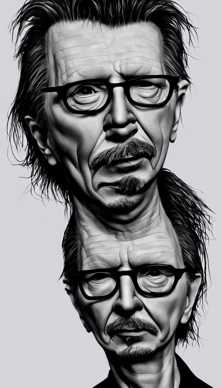 Prompt: a breathtaking 3 d pencil drawing of an incommensurable, malevolent gary oldman, at the height of heroin withdrawal, staring furiously, light bends to him, saturated colors, digital art, catalogue raisonne, autodesk maya, cinema 4 d, hyperrealism, ultra detailed, hyper luxurious, by jarid mayo